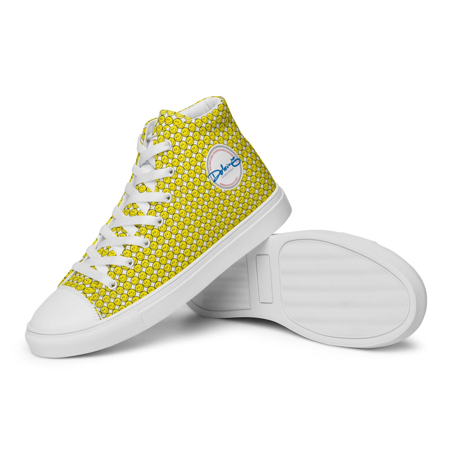 DEM SMILEYS by DOLVING - Women’s high top canvas shoes